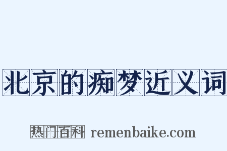 北京的痴梦近义词是什么意思的图片